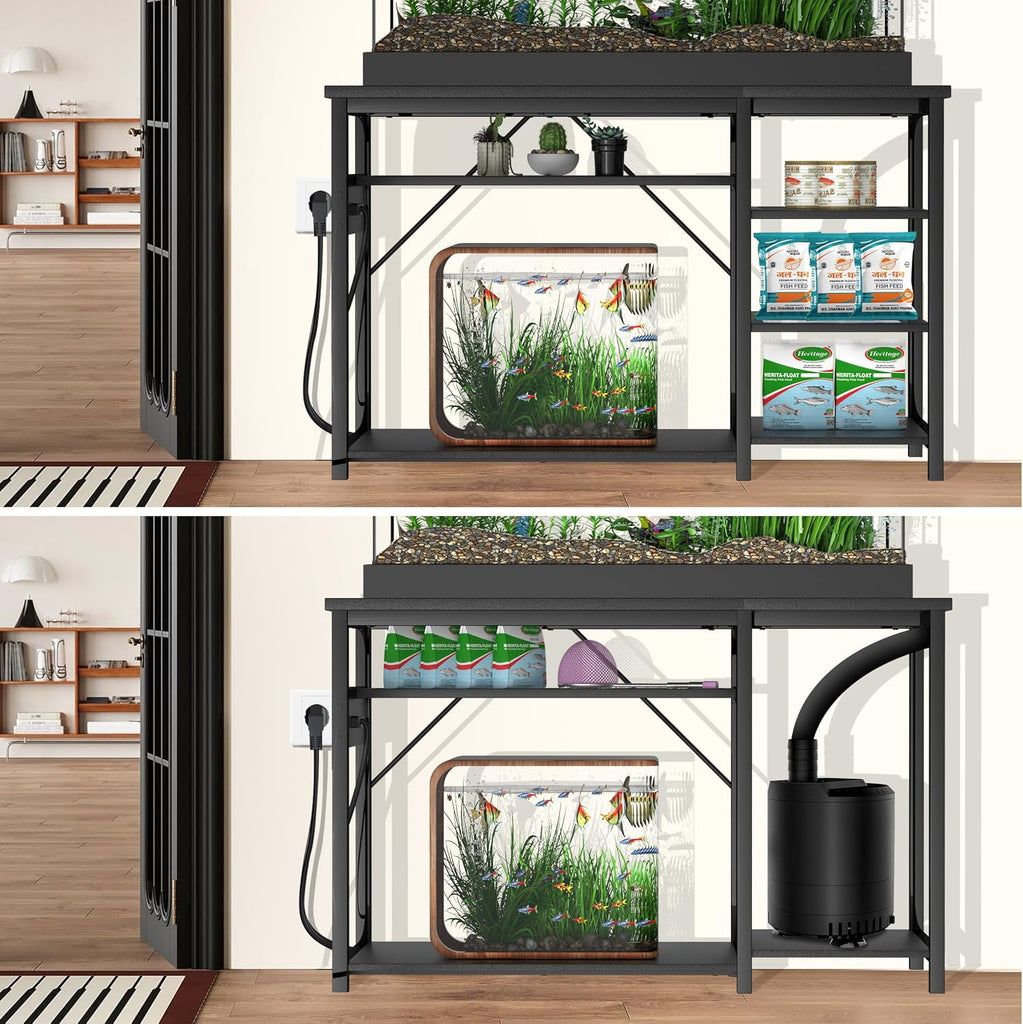 20-29 Gallon Fish Tank Stand With Power Outlets for Aquarium Stand