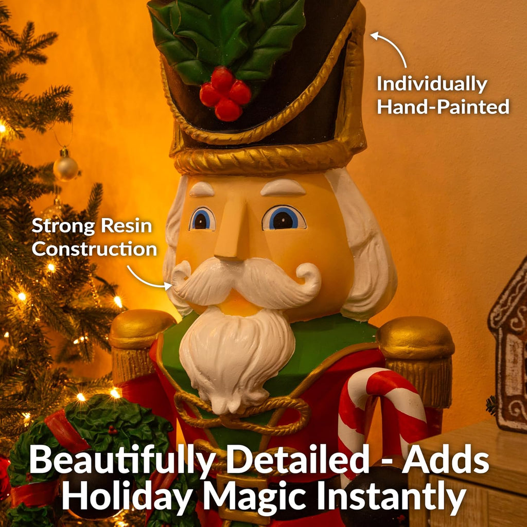 The 4ft Giant Nutcracker Statue, Christmas Decoration, Resin