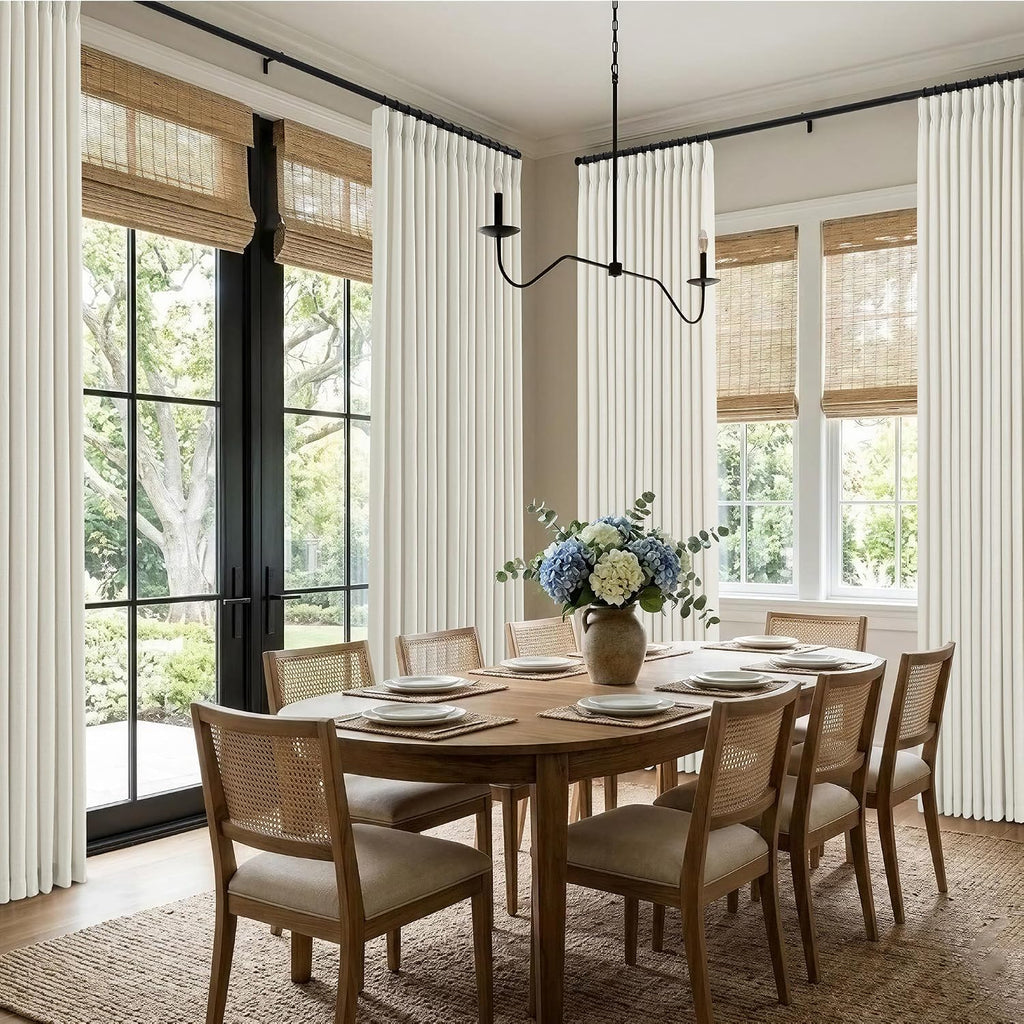 Pinch Pleated Linen Curtains 96 Inch, 2 Panels Premium 400GSM Memory Trained Semi Sheer Light Filtering Window Drapes