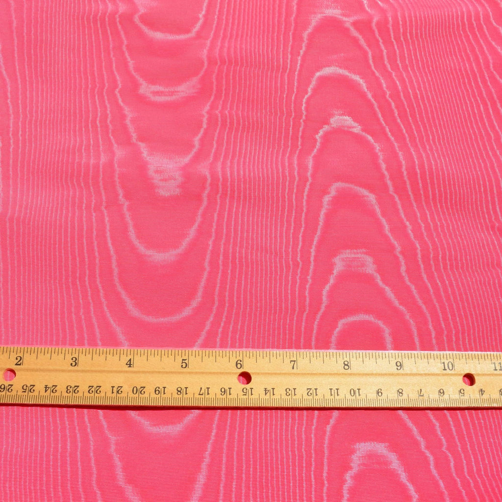 Moiré Fabric by the Yard | Dark Pink | 54" Watered Finish Drapery Curtain Upholstery Dress Fabric | Oeko-TEX Recycled