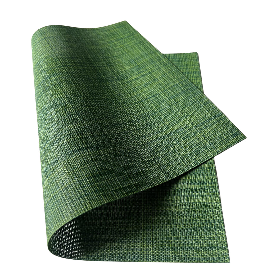 Placemats Set of 6 for Dining Table, 17.7" x 11.8", Hunter Green