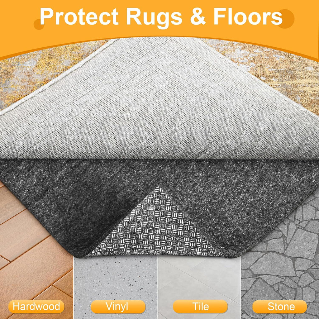 2x6 Non Slip Runner Rug Pad Gripper 1/4" Thick Cushioned Carpet Pads