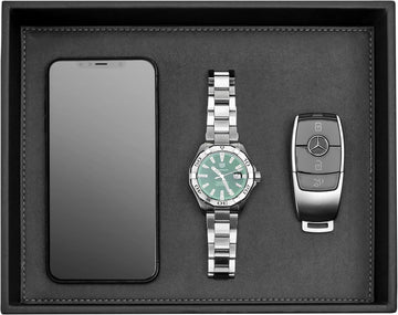 Valet Tray for Men - Nightstand Organizer EDC Tray for Wallet and Keys - Dresser Leather Catchall Dump Key Tray