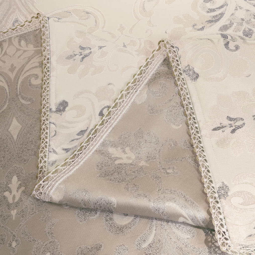 Jacquard Rectangle Tablecloth 60 x 120 Inches, Light Apricot
