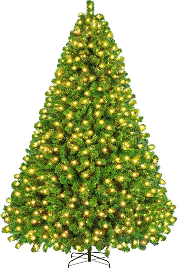 Prelit Artificial Christmas Tree with 900 Warm White Lights