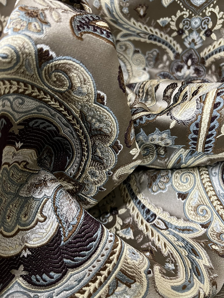 Luxurious Woven Jacquard Majestic Damask Fabric for Upholstery, Dining Chairs, Window Treatments, Crafts