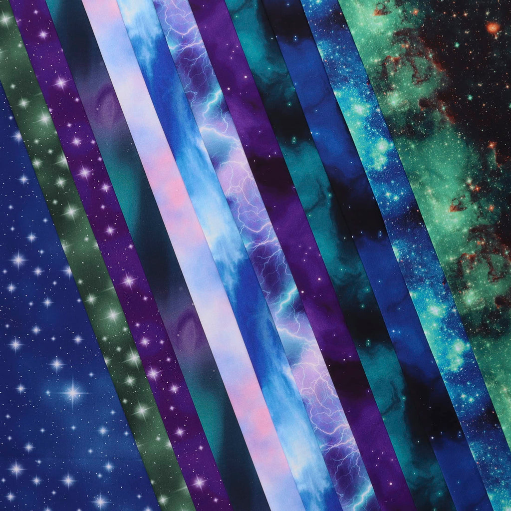 Sky Cotton Fabric, Galaxy Navy Cut by The Yard