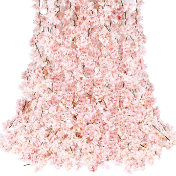 Cherry Blossom Garland Artificial Cherry Flower Vines 10 Pack Hanging Silk Flowers Garland Wedding Garden Party Arch