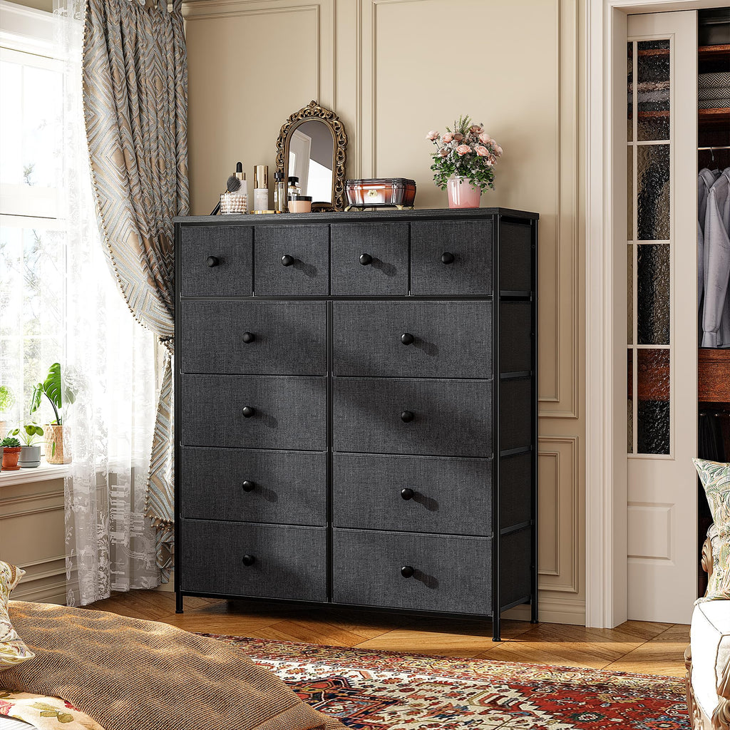 12 Drawer Dresser, Tall Vertical Storage Cabinet