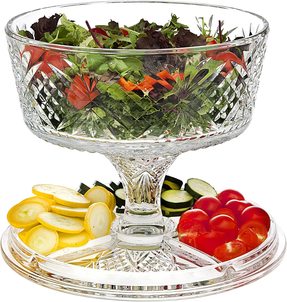4 in 1 Cake Stand, Cake Platter and Serving Plate Platter with Dome Cover, for Pastries, Desserts & More