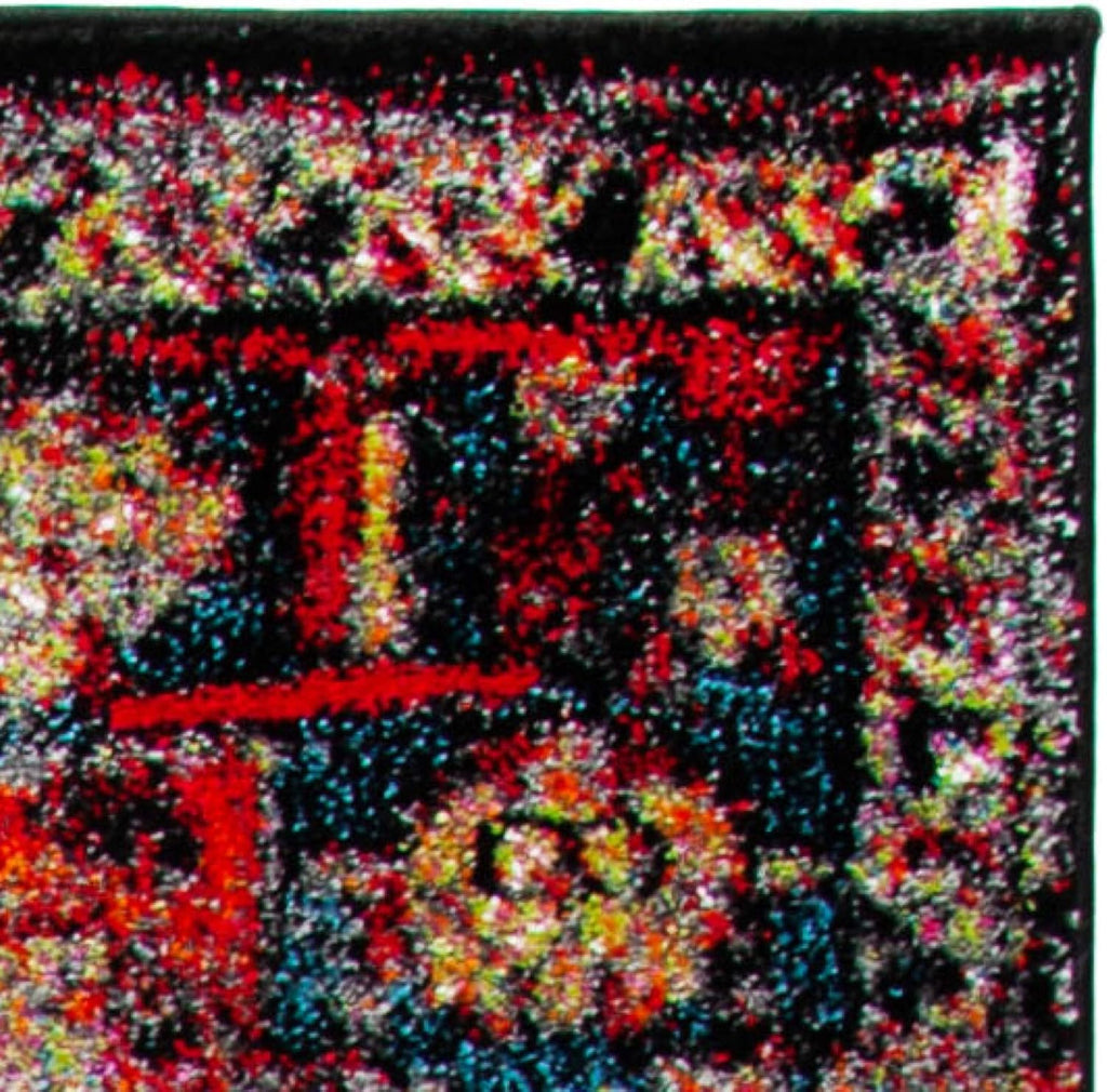 Vintage Hamadan Area Rug - 9' x 12', Orange & Multi, Oriental Traditional Persian Design, Non-Shedding & Easy Care