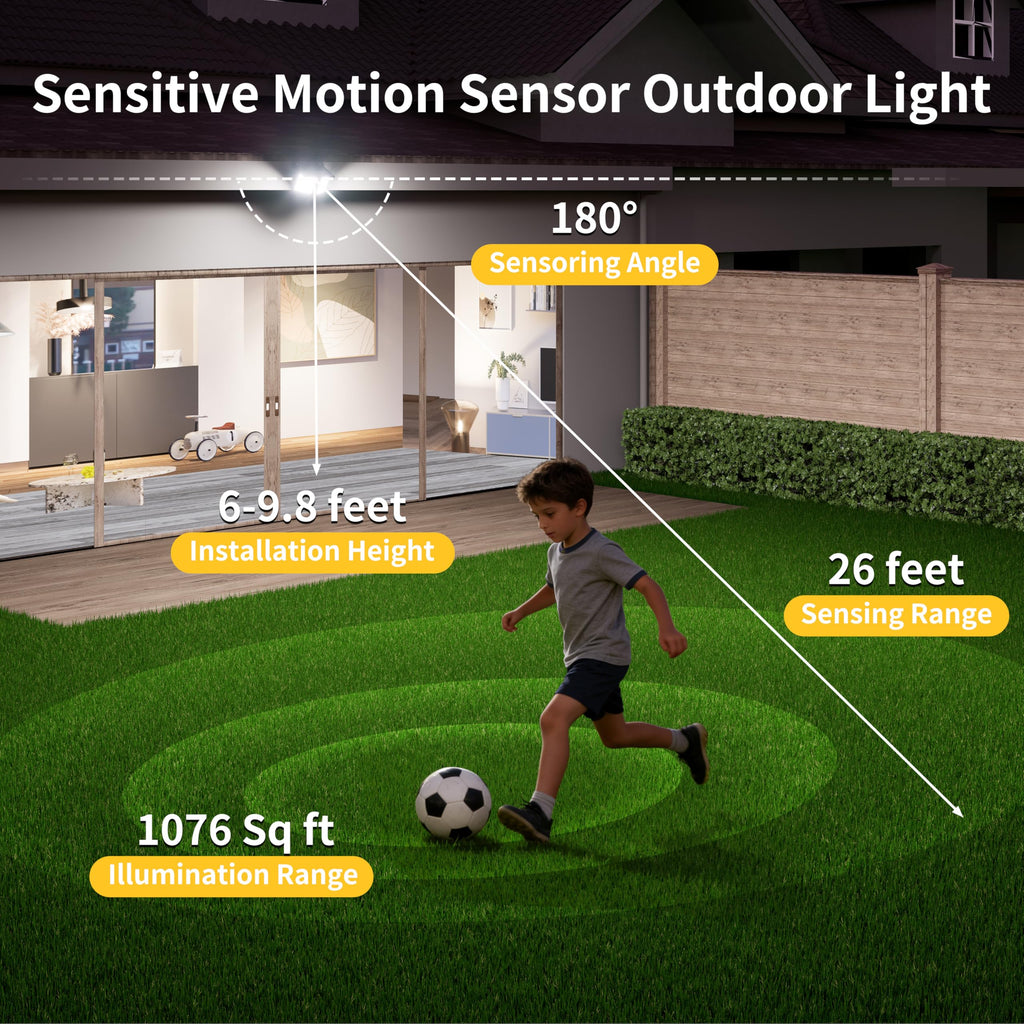 Solar Motion Sensor Light Outdoor Security Flood Light Waterproof