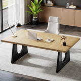 70.86-Inch Executive Desk, Large Computer Office Desk with Double Wood Pedestal