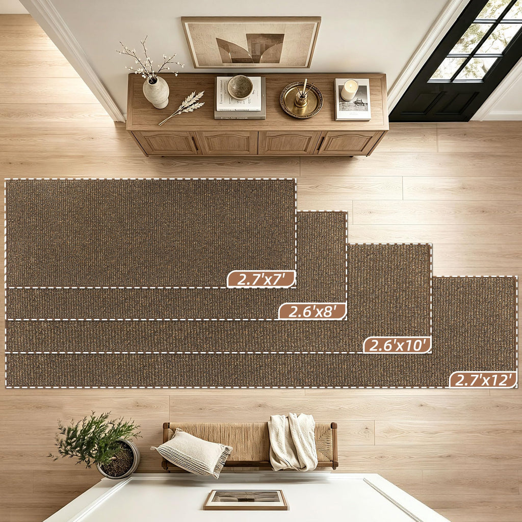 Hallway Runner Rugs, Hallway Rug Non-Slip Washable, Brown