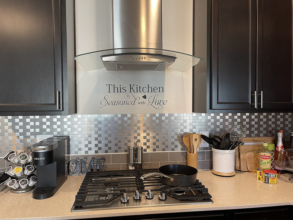 10-Pack Metal Peel and Stick Backsplash Tile, Silver Aluminium