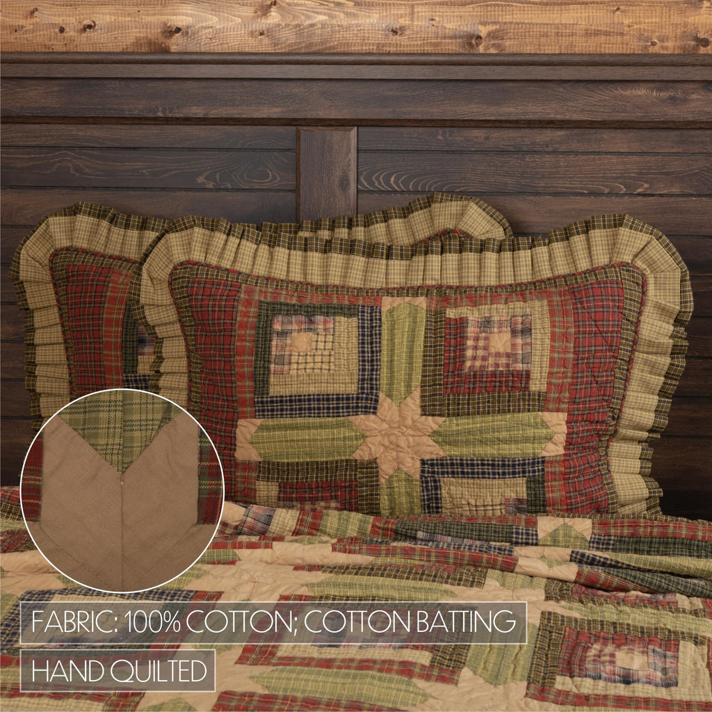 Tea Cabin 3 Piece Quilt Set (1 Quilt, 2 Standard Shams)