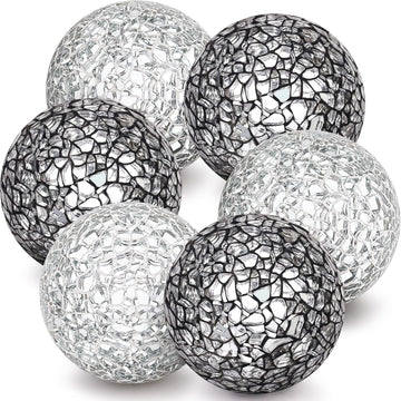2.4" Mosaic Glass Decorative Balls for Bowl - Set of 6