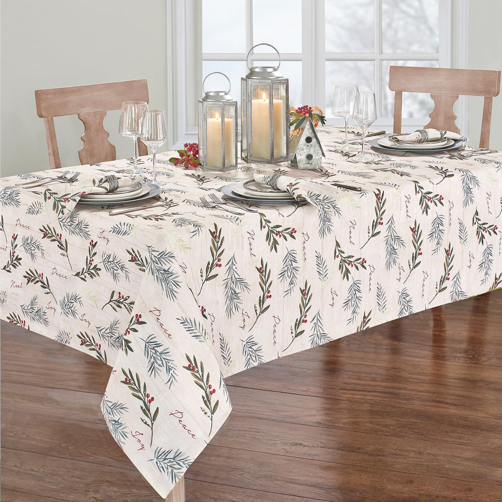 Holiday Tree Trimmings Tablecloth, Multicolor - 60" W x 120" L