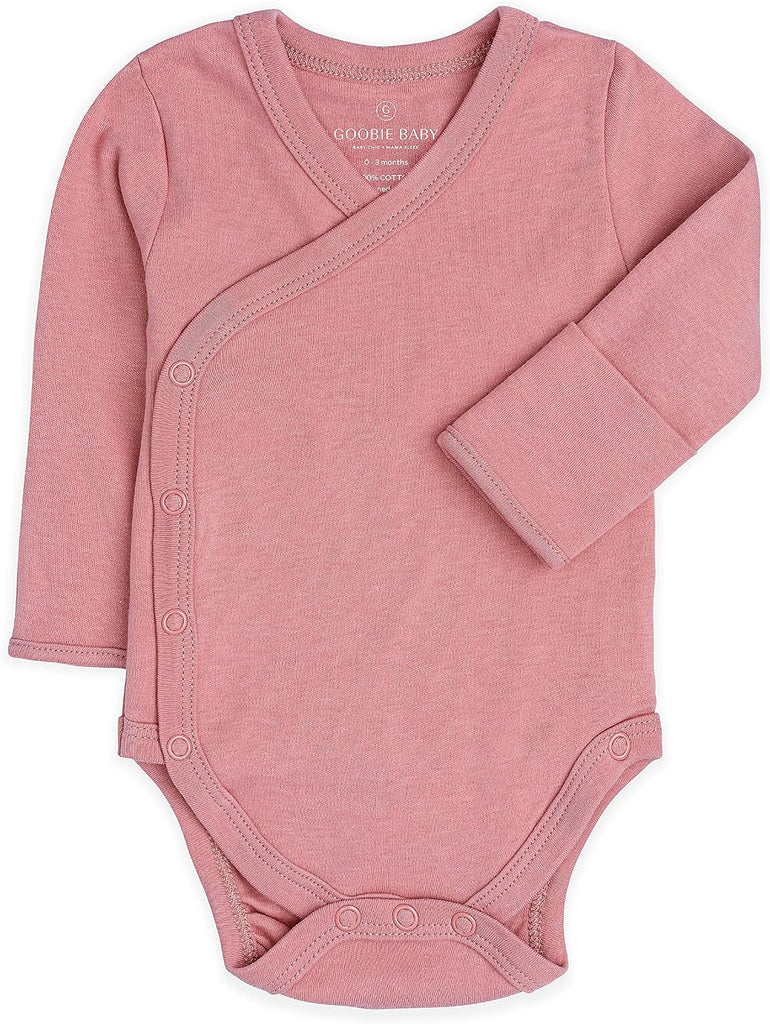 Side Snap Kimono Bodysuit Set, Mitten Cuffs, 100% Cotton, Boy Girl, 4 Pack