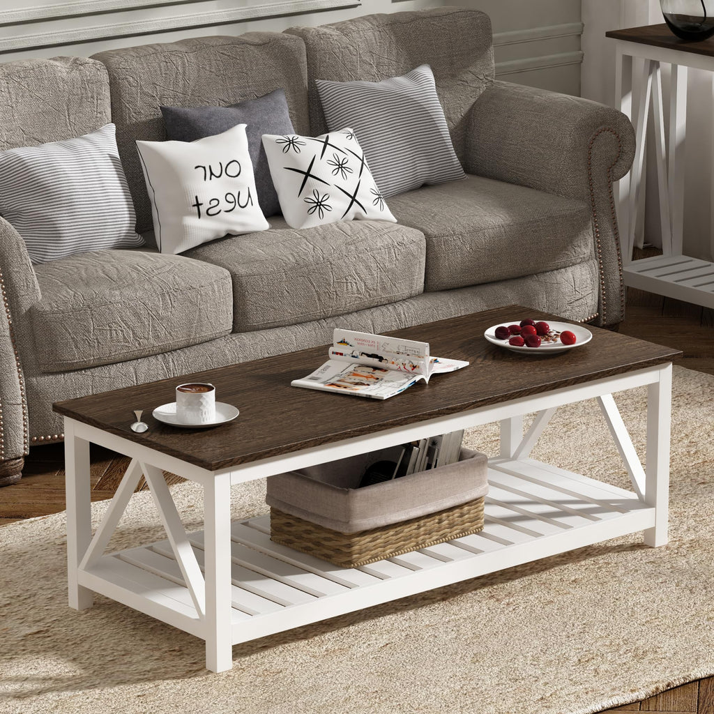 47" Farmhouse Coffee Table with A-Frame Design