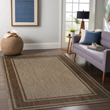 Outdoor Rug 5x7 Modern Bordered Area Rugs for Indoor and Outdoor Patio Deck Porch Garden Waterproof 