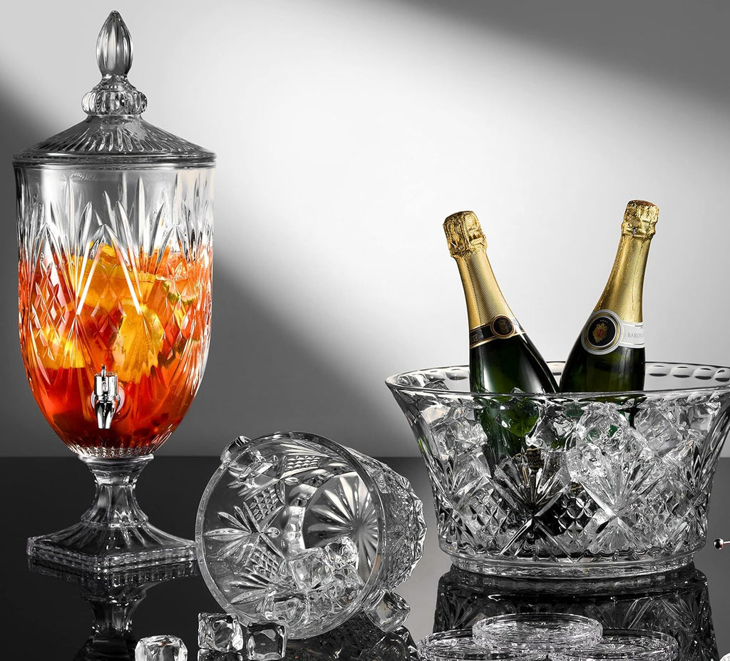 Iced Beverage Dispenser, Dublin Crystal Collection - 1 Gallon