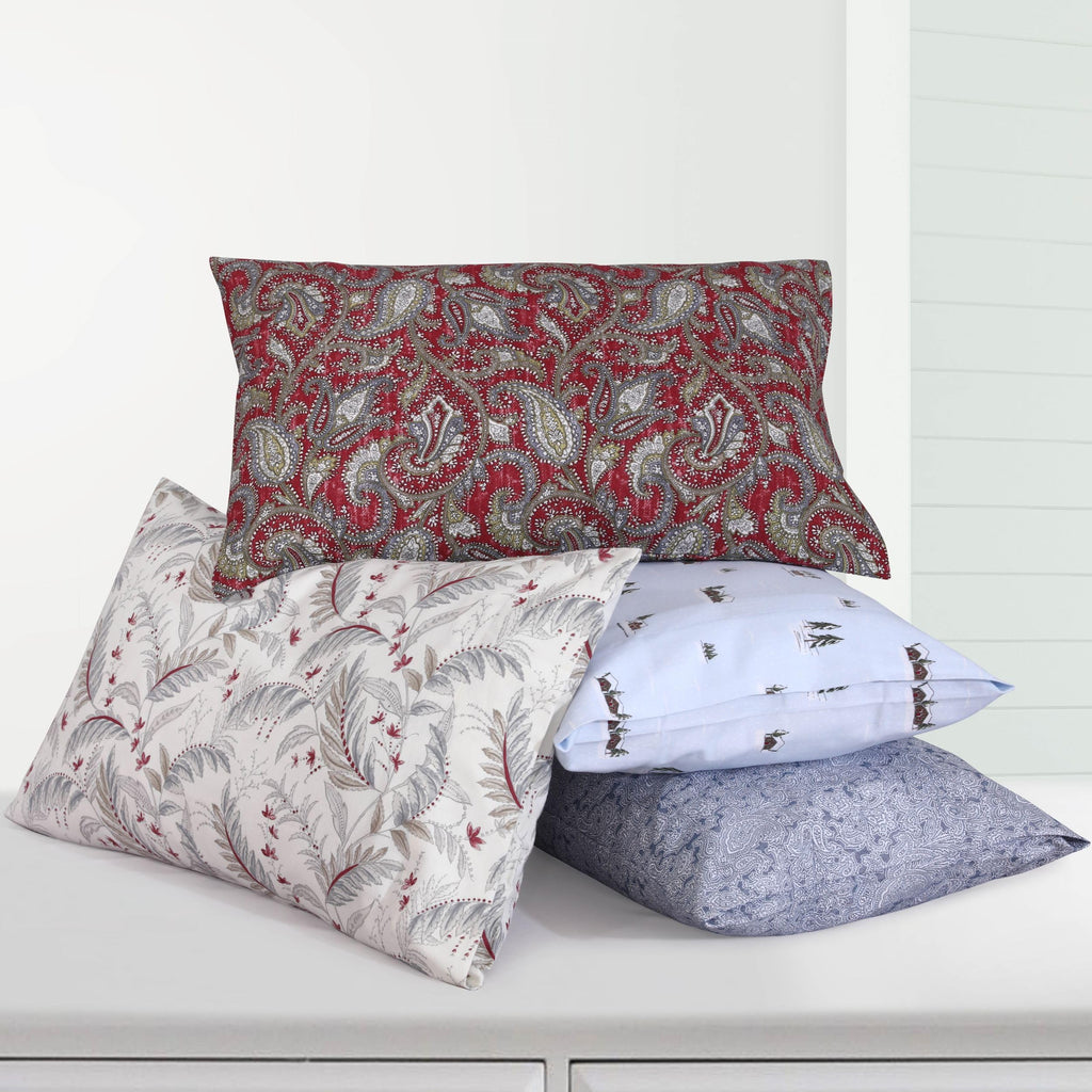 Chiara Leaves King Portuguese Flannel Sheet Set