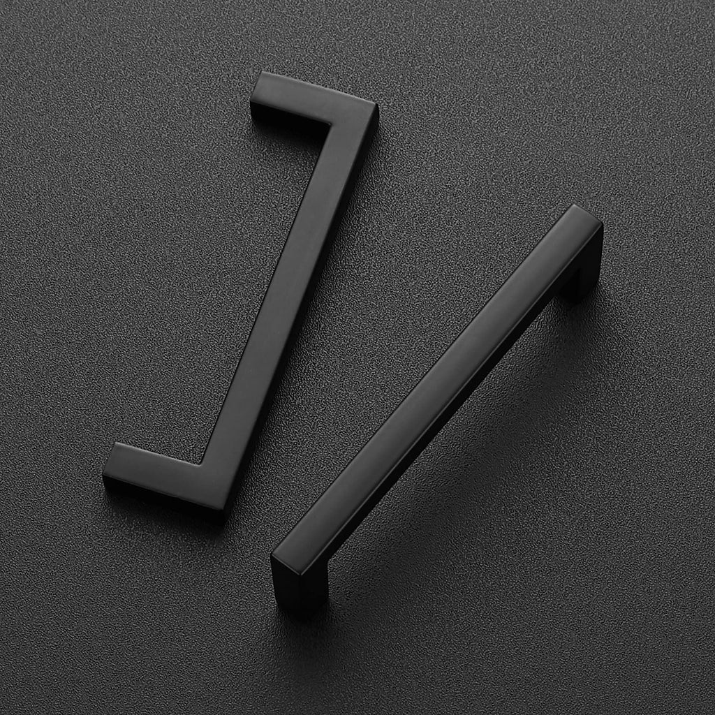 Matte Black Cabinet Handles Solid Cabinet Pulls 3-3/4 Inch 25 Pack
