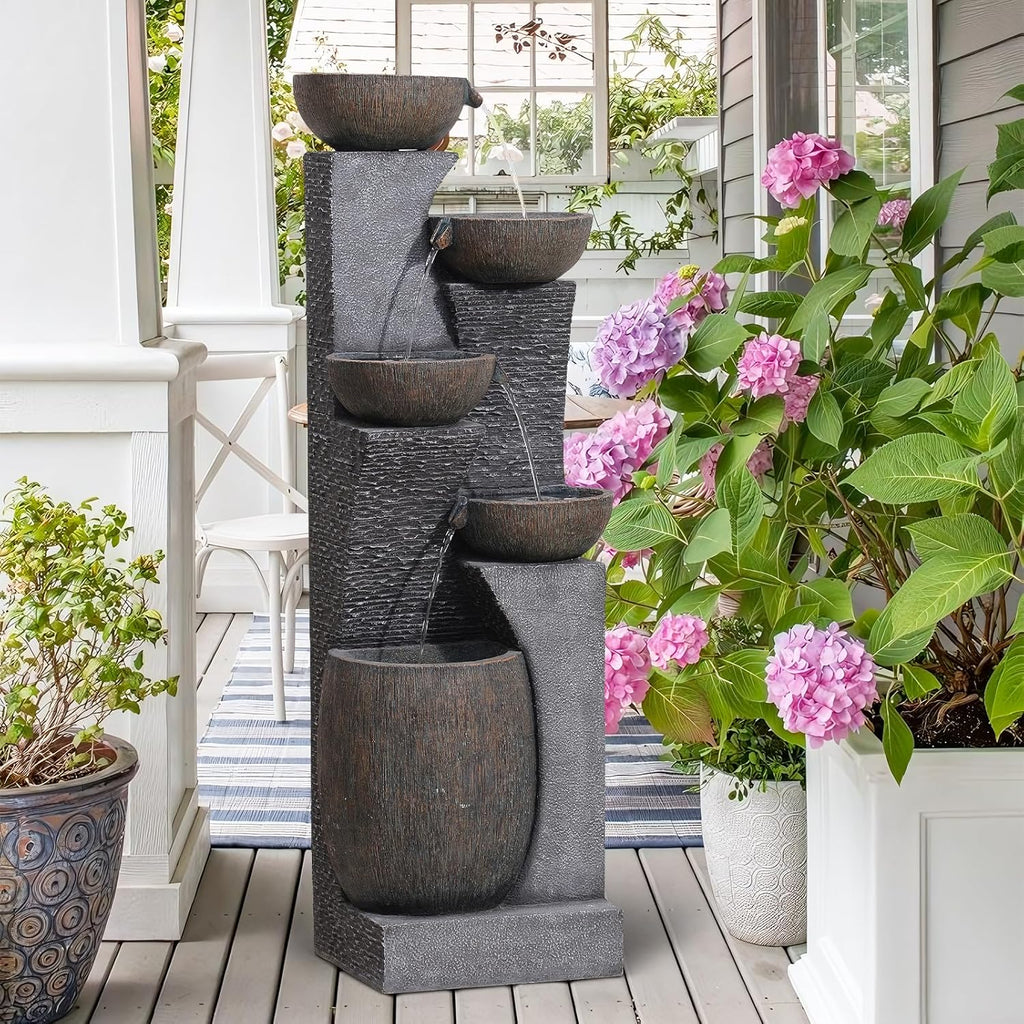 51.4" H Outdoor Garden Water Fountain