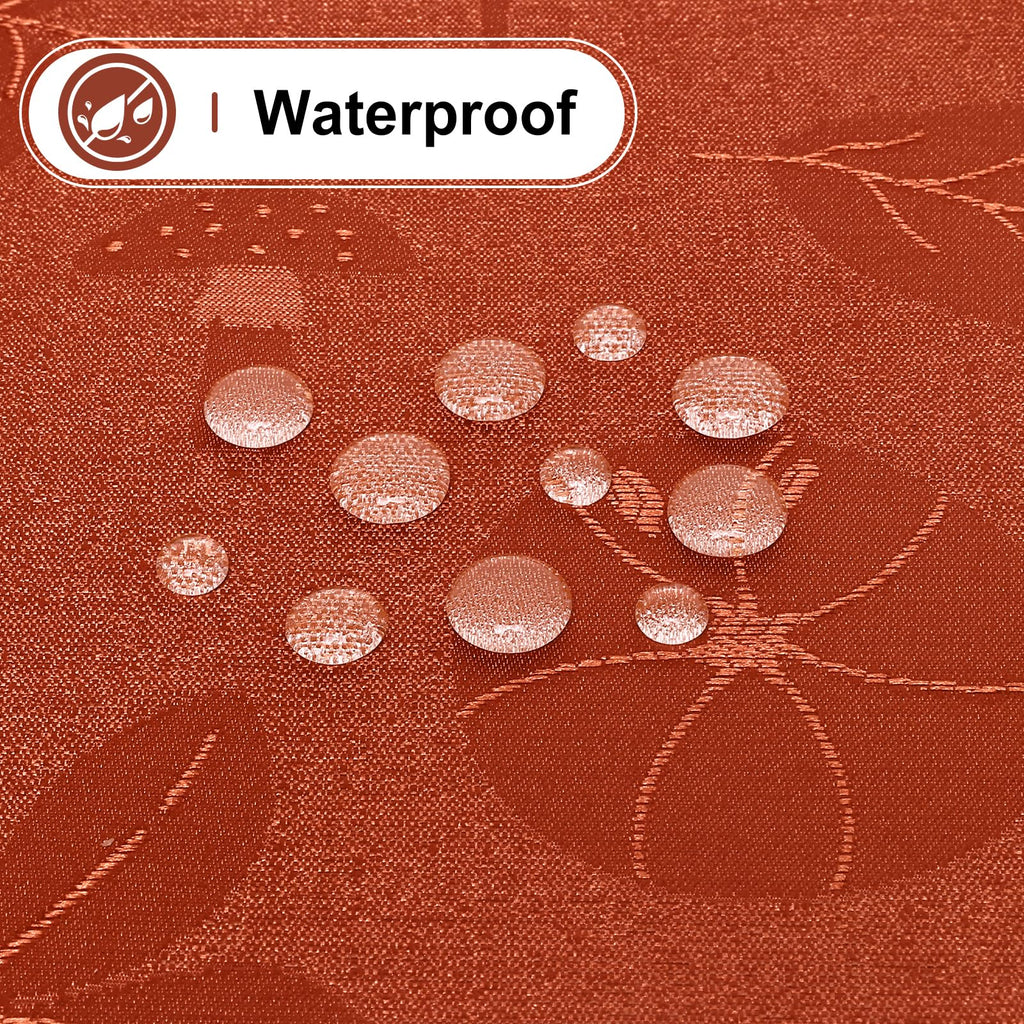 Rectangle Thanksgiving Tablecloth, Waterproof Jacquard Fall Table Cloth, Damask Cloth Table Cover for Harvest Decor