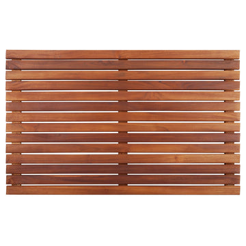 Teak Shower and Bath Mat, 31.4" x 19.6", Oiled