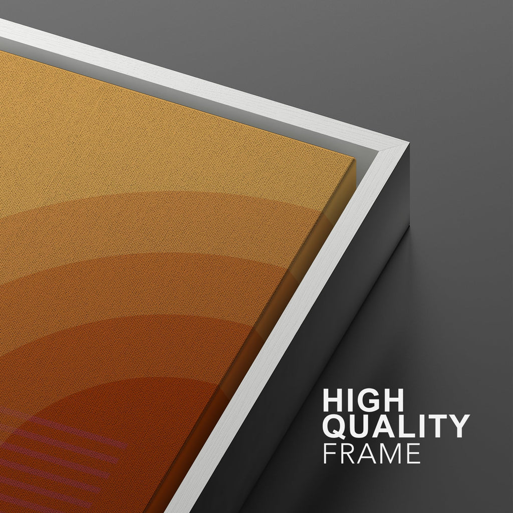 Framed Canvas Print Wall Art Bauhaus Art Prints Abstract Mid Century Modern Wall Art Minimalist Decor - 24"x36"x3