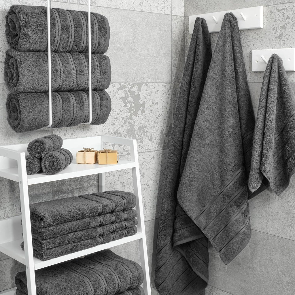Soft Linen 100% Cotton Luxury Turkish Towels, 4 PC Bath Towel Set | Soft Absorbent Quick Dry OEKO Tex Standard 100