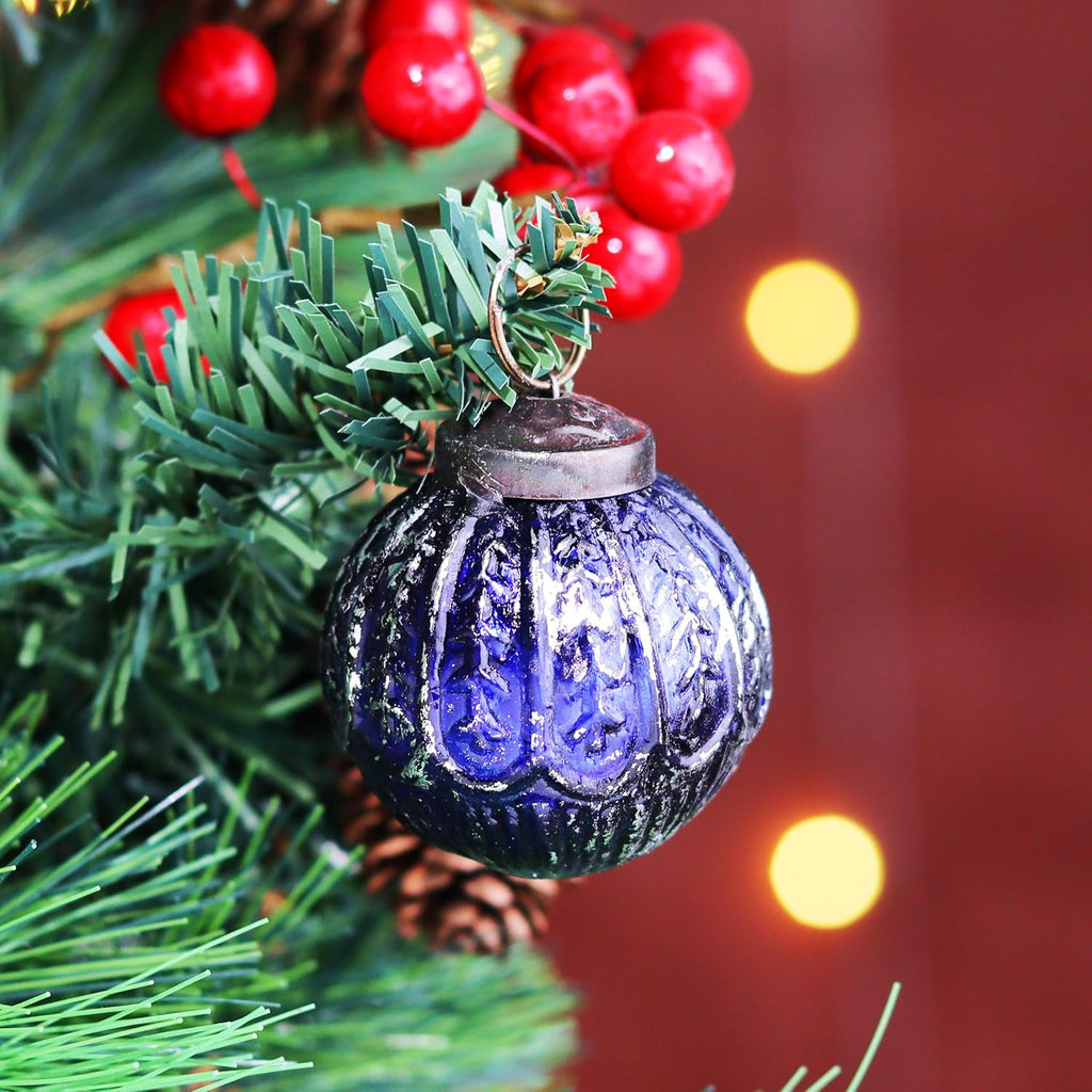Retro Vintage Unique Large Christmas Ornaments Multi Glass Christmas Balls, Halloween, New Year, Valentine Day - Set of 12