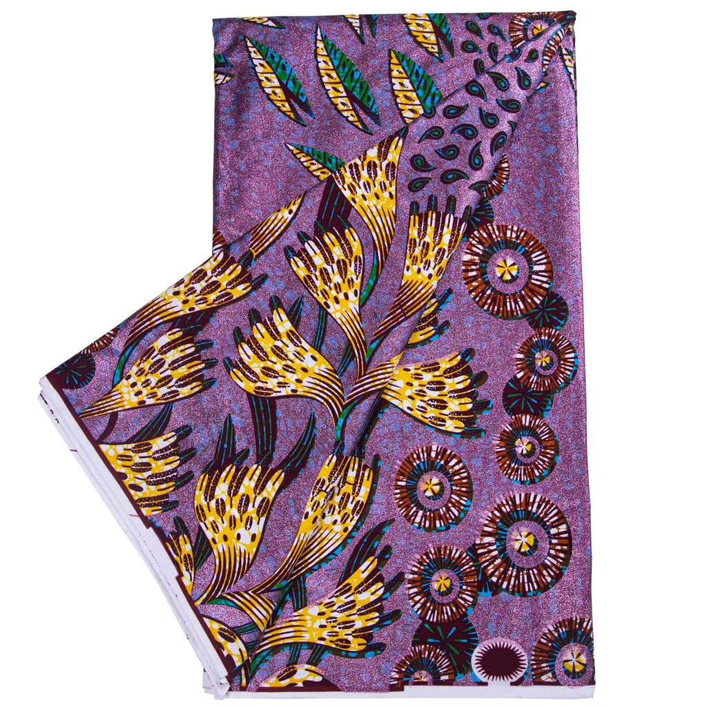 African Fabric 100% Cotton African Ankara Print Kente Gold Stamping Fabric 3 Yards One Piece 1576