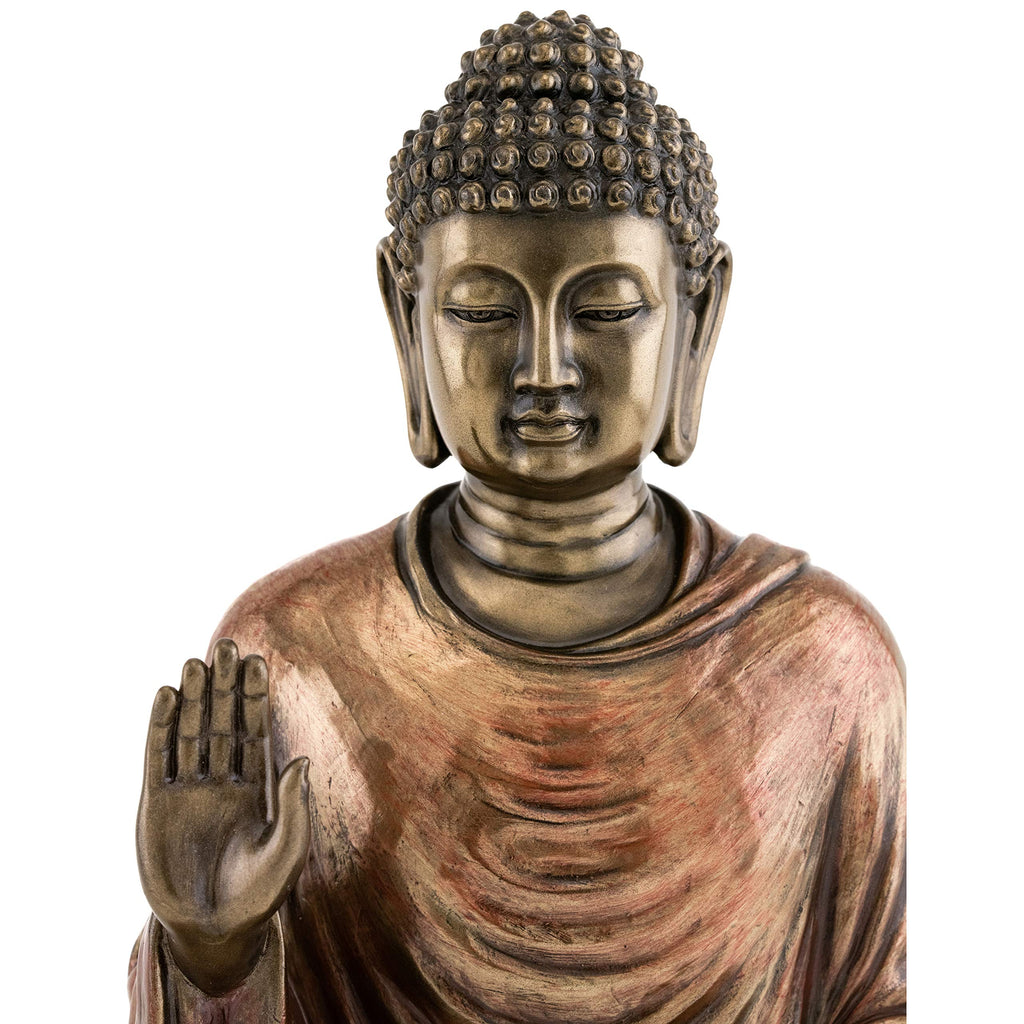 Meditating Shakyamuni Buddha Statue Touching the Earth - The Enlightened One Sculpture in Premium Cold Cast Bronze