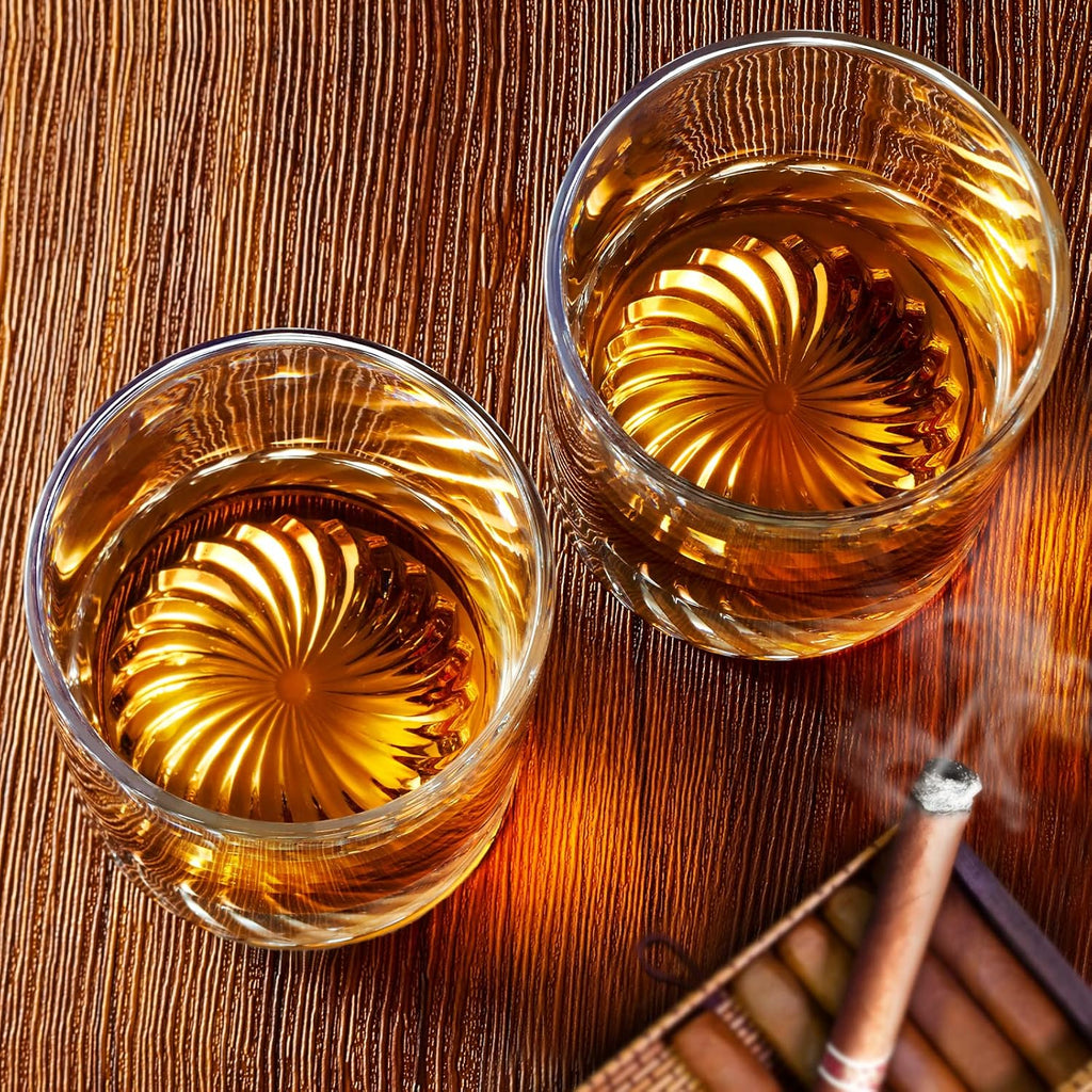 Whiskey Glasses Old Fashioned Glasses Set of 4 12oz Rocks Glasses Gift for Men Women Drinking Bourbon Scotch