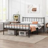 Full Bed Frame-Classic Metal Platform Bed Frame,Mattress Foundation with Steel Slat Support,Under Foundation