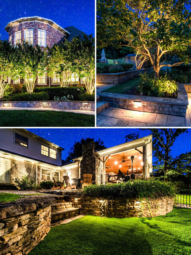 5W Retaining Wall Lights 7 inch LED Hardscape Lighting Low Voltage Landscape Paver Lights 12V 24V Step Lights Outdoor