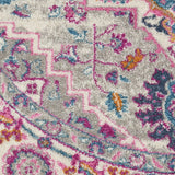 Home Passion Light Grey Pink 8' x Round Area Rug - Easy Clean, Non Shedding, Bed Room, Living Room, 