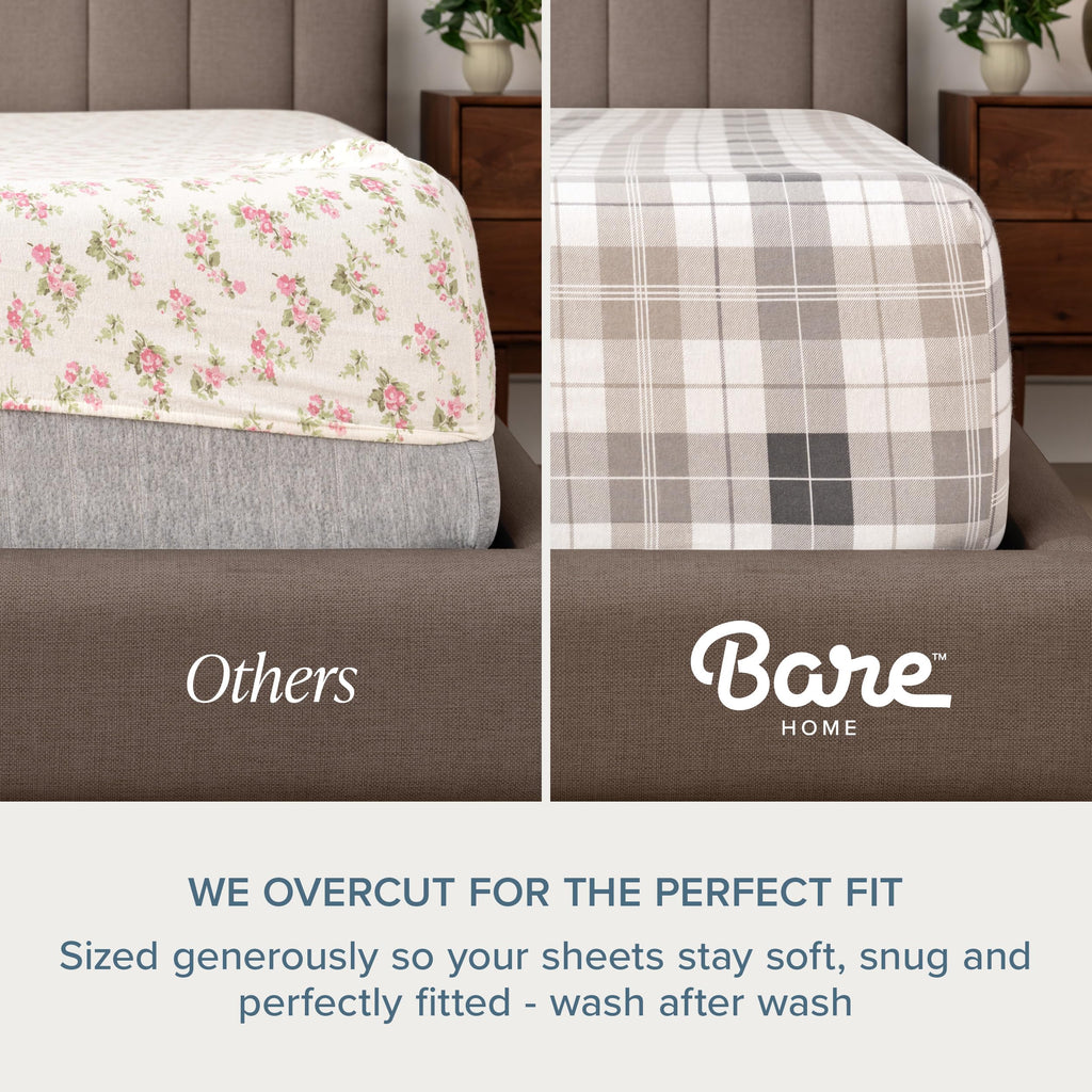 Queen Flannel Sheet Set 100% Cotton (Queen, Cream)
