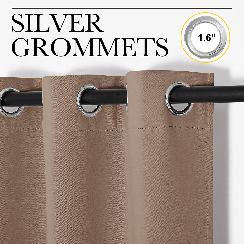 Patio Glass Door Panel - 120" W x 84" L, Cappuccino Blackout Curtain /Living Room, Privacy Panel for Dining/Guest Room