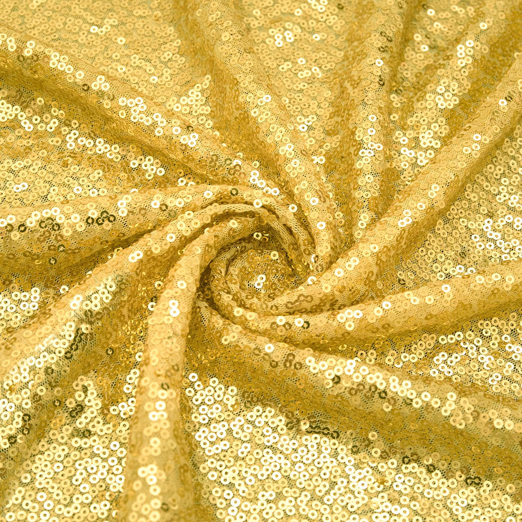 Half Yard Gold Sequin Fabric, 48 Inch Width