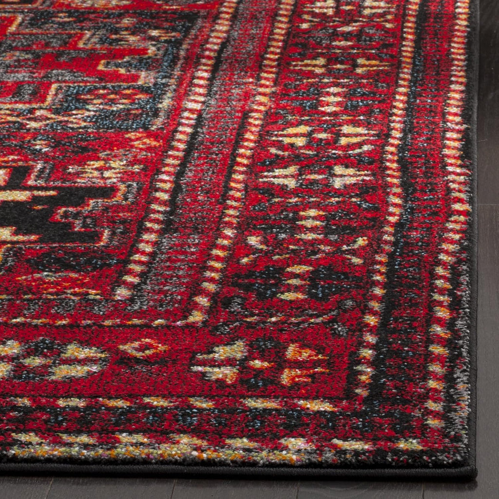 Vintage Hamadan Area Rug - 9' x 12', Red & Multi, Oriental Traditional Persian Design, Non-Shedding & Easy Care