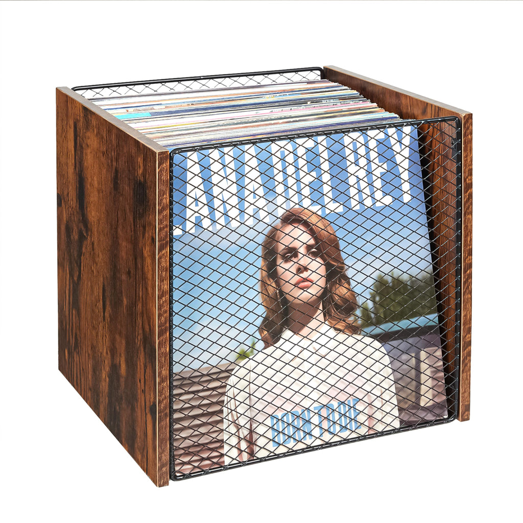 1 Cube Record Holder Vinyl Record Storage, DIY Stackable 40-55 Records