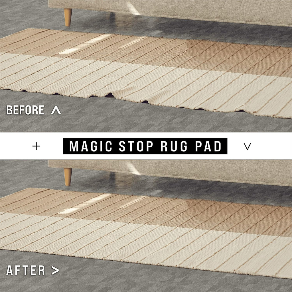 Magic Stop Non-Slip Rug Pad for Area and Runner Rugs, USA-Made Keeps Rugs in Place, 2' x 6' - Set of 12