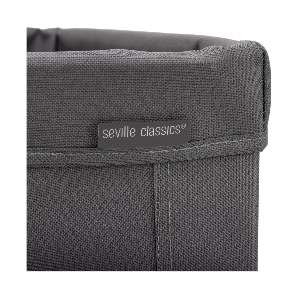 Corner Heavy-Duty Canvas Hamper w/Wheels, 24"W x 17.7"D, Gray