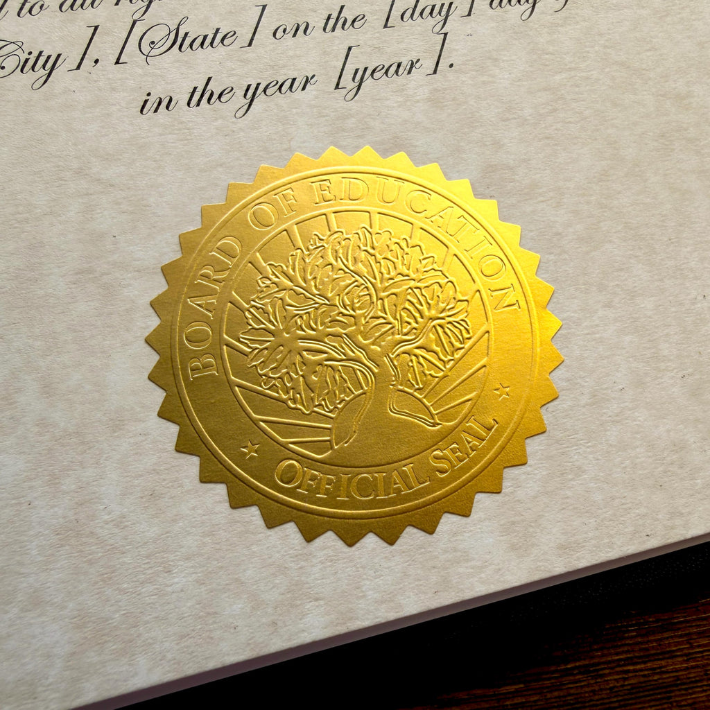 High School Diploma - Custom Printed with Your Name, School, Grad Date & More - Incl. Real, Custom Embossed Gold Foil
