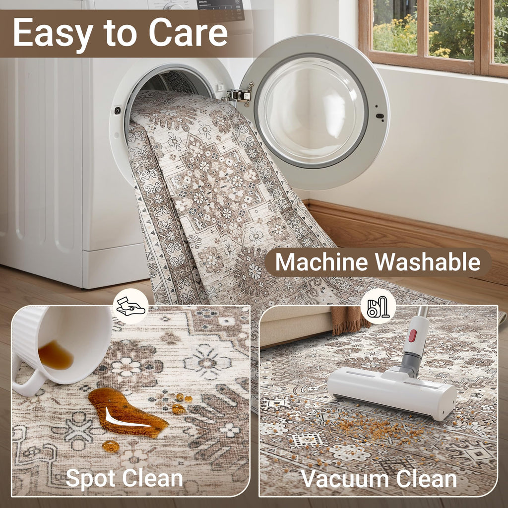 2'6"x8' Runner Rug Washable Non Slip Kitchen Rug