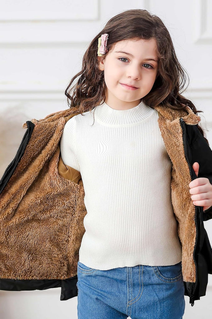 Baby Girls Coats Toddlers Puffer Jacket Bear Hooded Coats